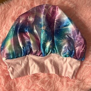 New Silky Cotton Candy Sparkly Shower Cap